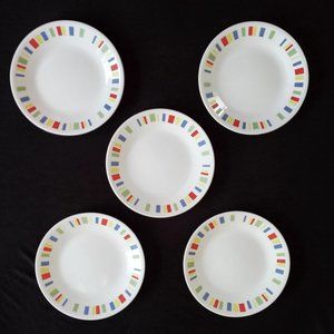 Corelle Memphis Sandwich/Salad/Dessert Plates Set of 5